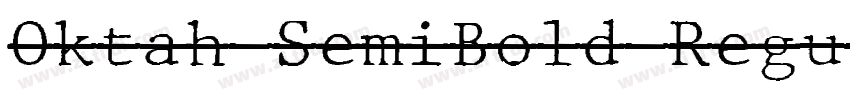 Oktah SemiBold Regul字体转换